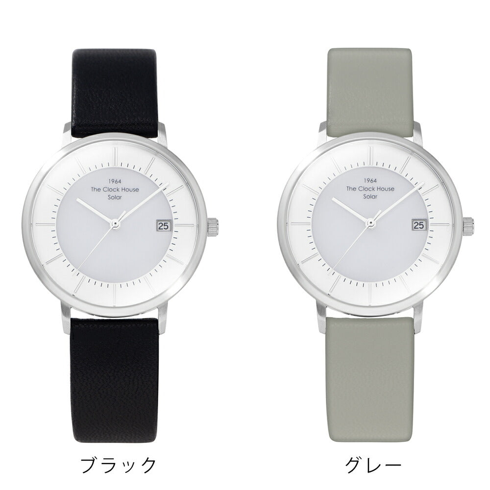 ザ・クロックハウス カスタマイズウォッチ ノルディックカジュアル LCA1004-WH1 レディース 腕時計 ソーラー 革ベルト ホワイト CLUELvol.71 雑誌掲載