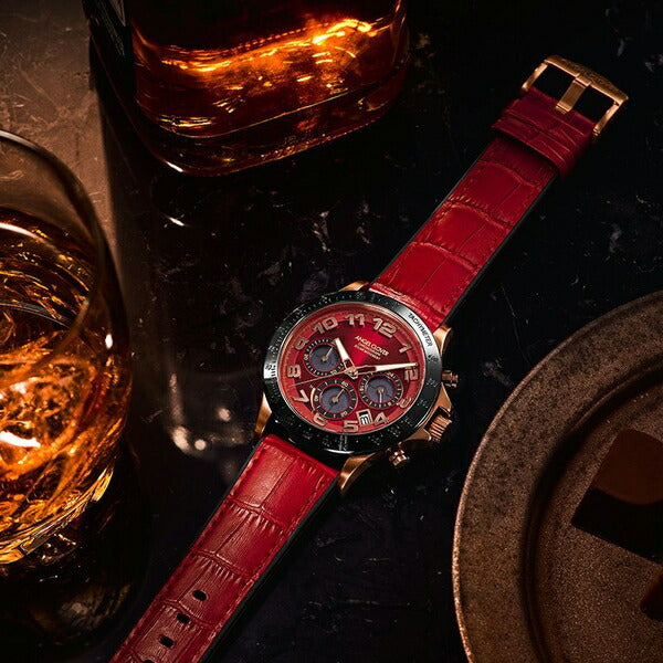 エンジェルクローバー LUCE SOLAR ルーチェ ソーラー LUS44PRE-RE メンズ 腕時計 革ベルト セラミックベゼル レッド 雑誌掲載