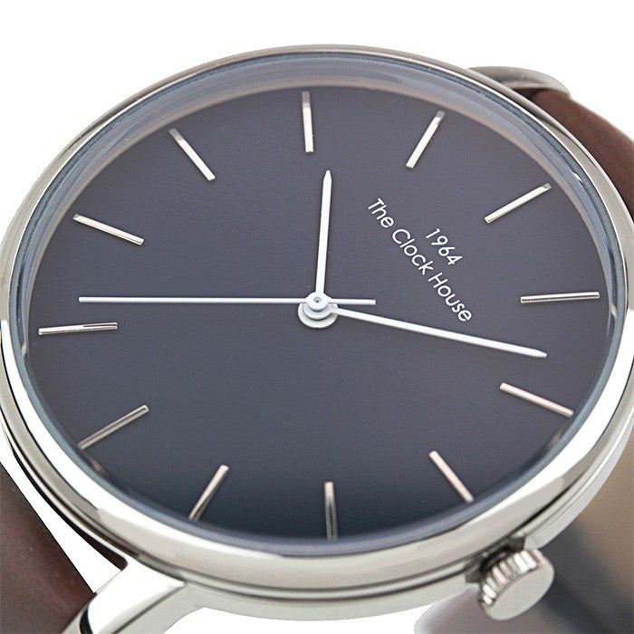 ザ・クロックハウス MCA5001-NV1B メンズカジュアル メンズ 腕時計 クオーツ 茶レザー ネイビー リーズナブル THE CLOCK HOUSE