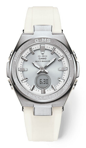 BABY-G G-MS MSG-W200-7AJF ベビージー カシオ レディース 腕時計 電波 ソーラー アナデジ ホワイト ウレタン ジーミズ 国内正規品