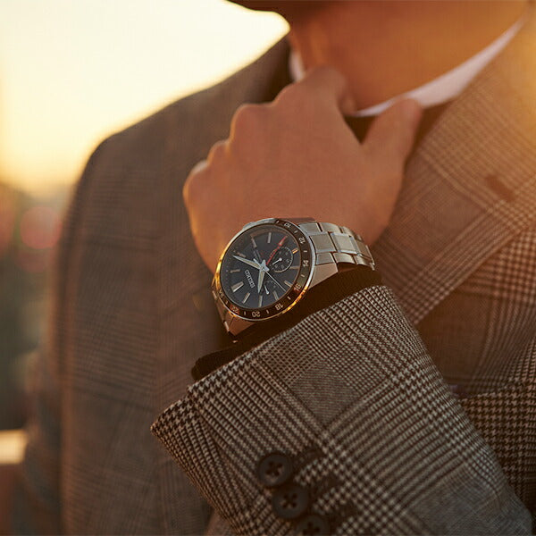 セイコー プレザージュ シャープエッジドシリーズ GMT SARF005 メンズ 腕時計 メカニカル 麻の葉文様ダイヤル ブラック【コアショップ専売】 FINEBOYS+時計vol.20 雑誌掲載