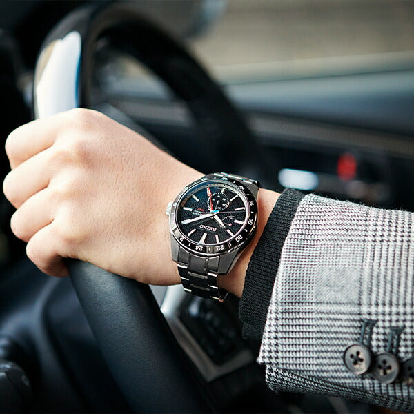 セイコー プレザージュ シャープエッジドシリーズ GMT SARF005 メンズ 腕時計 メカニカル 麻の葉文様ダイヤル ブラック【コアショップ専売】 FINEBOYS+時計vol.20 雑誌掲載