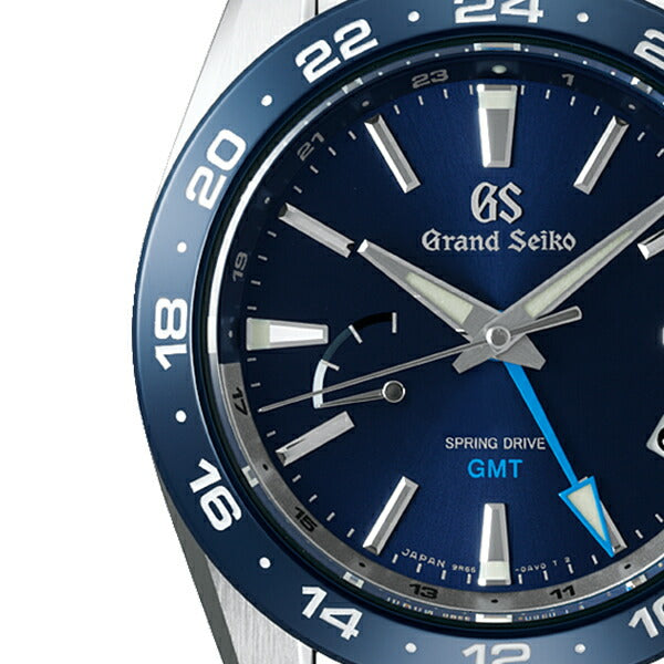 グランドセイコー 9R スプリングドライブ GMT SBGE255 メンズ ブルー セラミックス メタルベルト スクリューバック 9R66