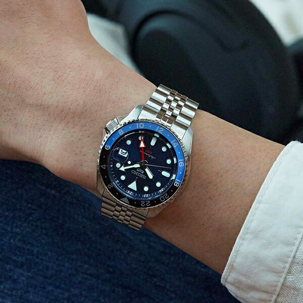 セイコー5 スポーツ SKX Sports Style GMTモデル SBSC003 メンズ 腕時計 メカニカル 自動巻き ブルー 日本製
