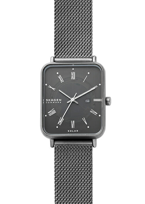 スカーゲン RYLE ライル SKW6757 メンズ レディース 腕時計 ソーラー アナログ メッシュバンド チャコール ペア 国内正規品