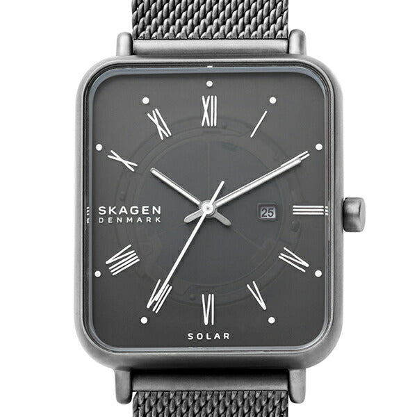 スカーゲン RYLE ライル SKW6757 メンズ レディース 腕時計 ソーラー アナログ メッシュバンド チャコール ペア 国内正規品