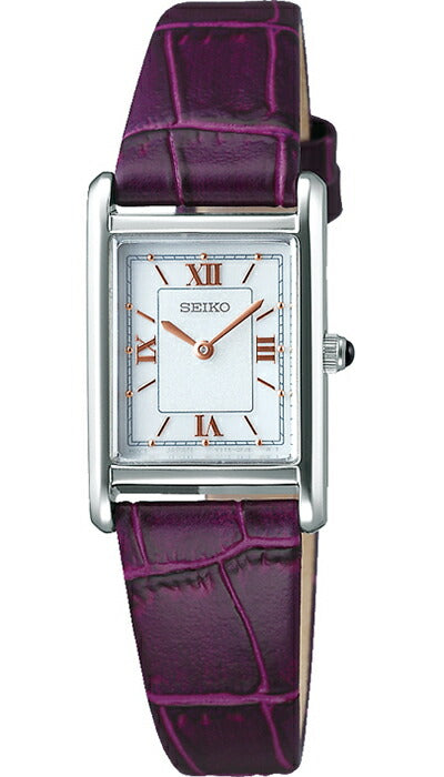 セイコー SEIKO 腕時計 レディース STPR065 セイコーセレクションナノ・ユニバース スペシャルモデル nano・universe Special Edition ソーラー（V115/日本製） ホワイト（ラメ入り）xパープル アナログ表示