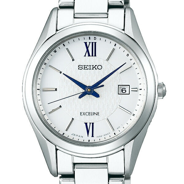 セイコー ドルチェ&エクセリーヌ ペア ソーラー電波 SWCW145 レディース チタン メタルバンド ホワイト