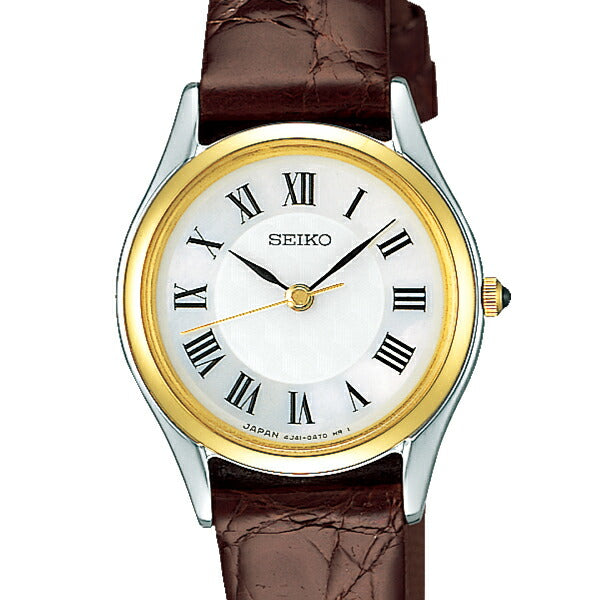 セイコー ドルチェ&エクセリーヌ ペア クオーツ SWDL162 レディース 革バンド ホワイト ブラウン
