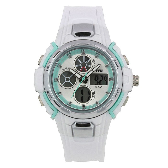 TCHP1001-WHGR02 子供用 キッズ プチシリーズ アナデジ 防水 女の子 白×緑 パステル ガールズ