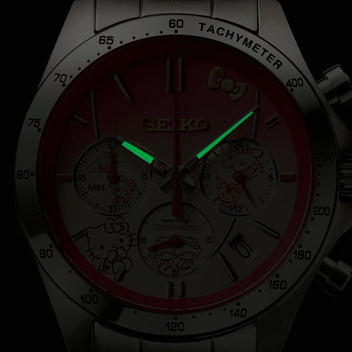 プレミコ セイコー ハローキティ新幹線ウオッチ ハローキティ 50周年記念モデル 51398 メンズ クオーツ 電池式 クロノグラフ