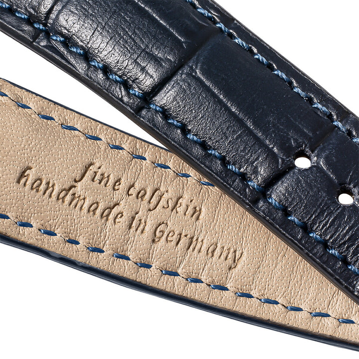 ツェッペリン 100周年記念シリーズ ムーンフェイズ 日本限定モデル 7635-3 メンズ 腕時計 クオーツ 電池式 革ベルト ブルー