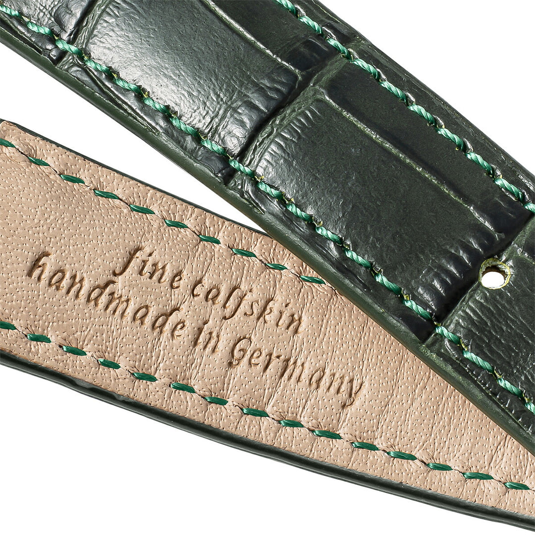 ツェッペリン 100周年記念シリーズ ムーンフェイズ 日本限定モデル 7635-4 メンズ 腕時計 クオーツ 電池式 革ベルト グリーン