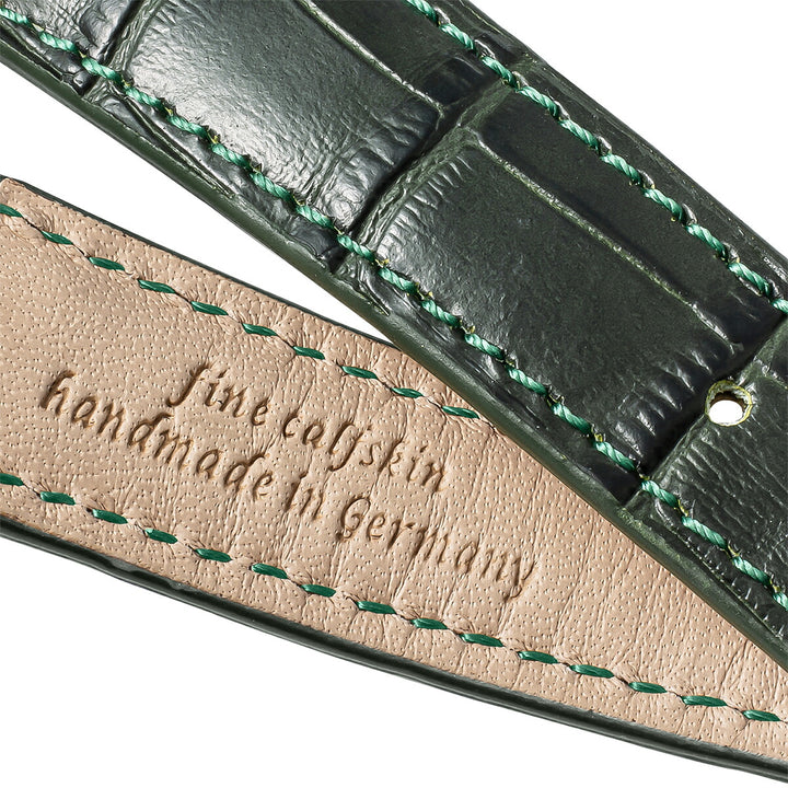 ツェッペリン 100周年記念シリーズ ムーンフェイズ 日本限定モデル 7635-4 メンズ 腕時計 クオーツ 電池式 革ベルト グリーン