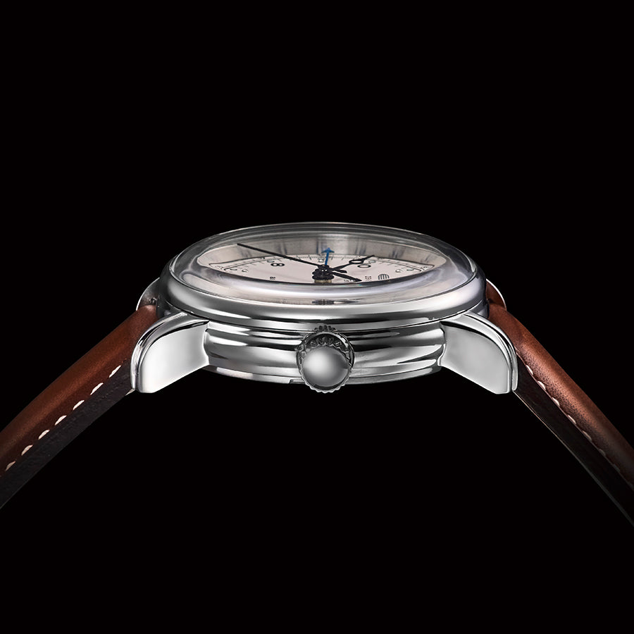 ツェッペリン 100周年記念シリーズ オートマチック GMT 8666-1 メンズ 腕時計 メカニカル 自動巻き アイボリーダイヤル ブラウン 革ベルト