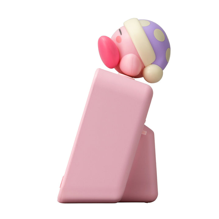 リズム 星のカービィ めざまし時計 クオーツ 電池式 デジタル 温湿度計 ピンク 8RDA84KB13