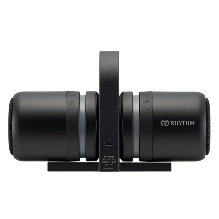 リズム ポータブル スピーカー Bluetooth 高音質 防水 IP67 LED ナイトライト ブラック MAGSPEAKER DUO 9YYA30RH02