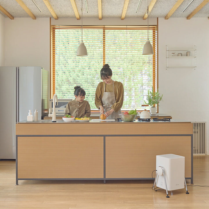 リズム 空気清浄機 コンパクトサイズ 36畳 2重反転ファン ライトグレー Silky Wind Clean 9YYA63RH08