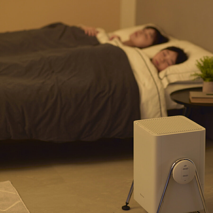 リズム 空気清浄機 コンパクトサイズ 36畳 2重反転ファン ライトグレー