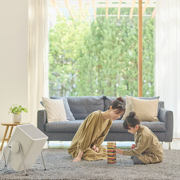 リズム 空気清浄機 コンパクトサイズ 36畳 2重反転ファン ライトグレー Silky Wind Clean 9YYA63RH08