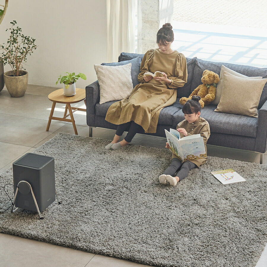 リズム 空気清浄機 コンパクトサイズ 36畳 2重反転ファン ダークグレー Silky Wind Clean 9YYA63RH82