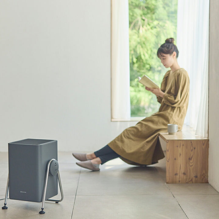 リズム 空気清浄機 コンパクトサイズ 36畳 2重反転ファン ダークグレー Silky Wind Clean 9YYA63RH82