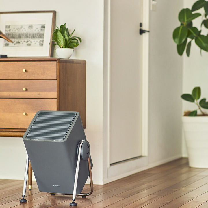 リズム 空気清浄機 コンパクトサイズ 36畳 2重反転ファン ダークグレー Silky Wind Clean 9YYA63RH82