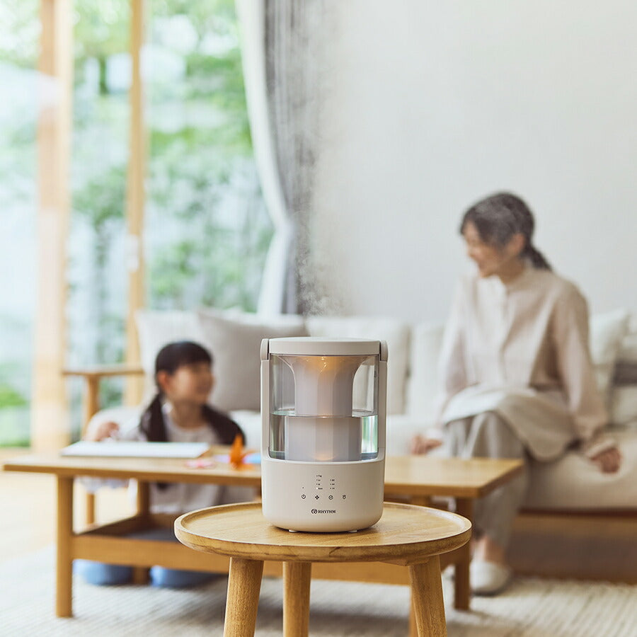 リズム　超音波式加湿器　ライトグレー　9YYA64RH08 新品未使用品 リズム MIST 250 超音波式 プールレス 加湿器 ライトグレー 9YYA64RH08