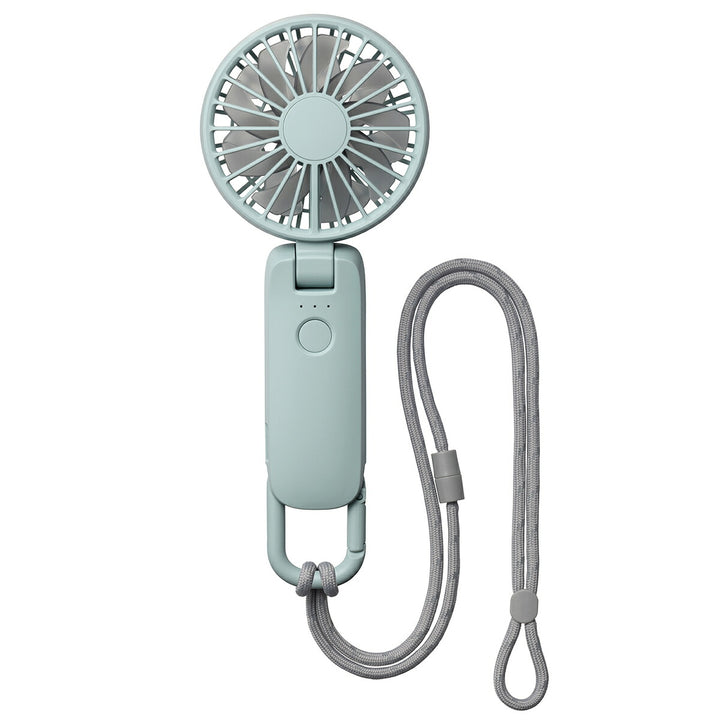 リズム ハンディファン 扇風機 大風量 3way カラビナ付き ブルー 静音 卓上 小型 Silky Wind Mobile 4 9ZF042RH04