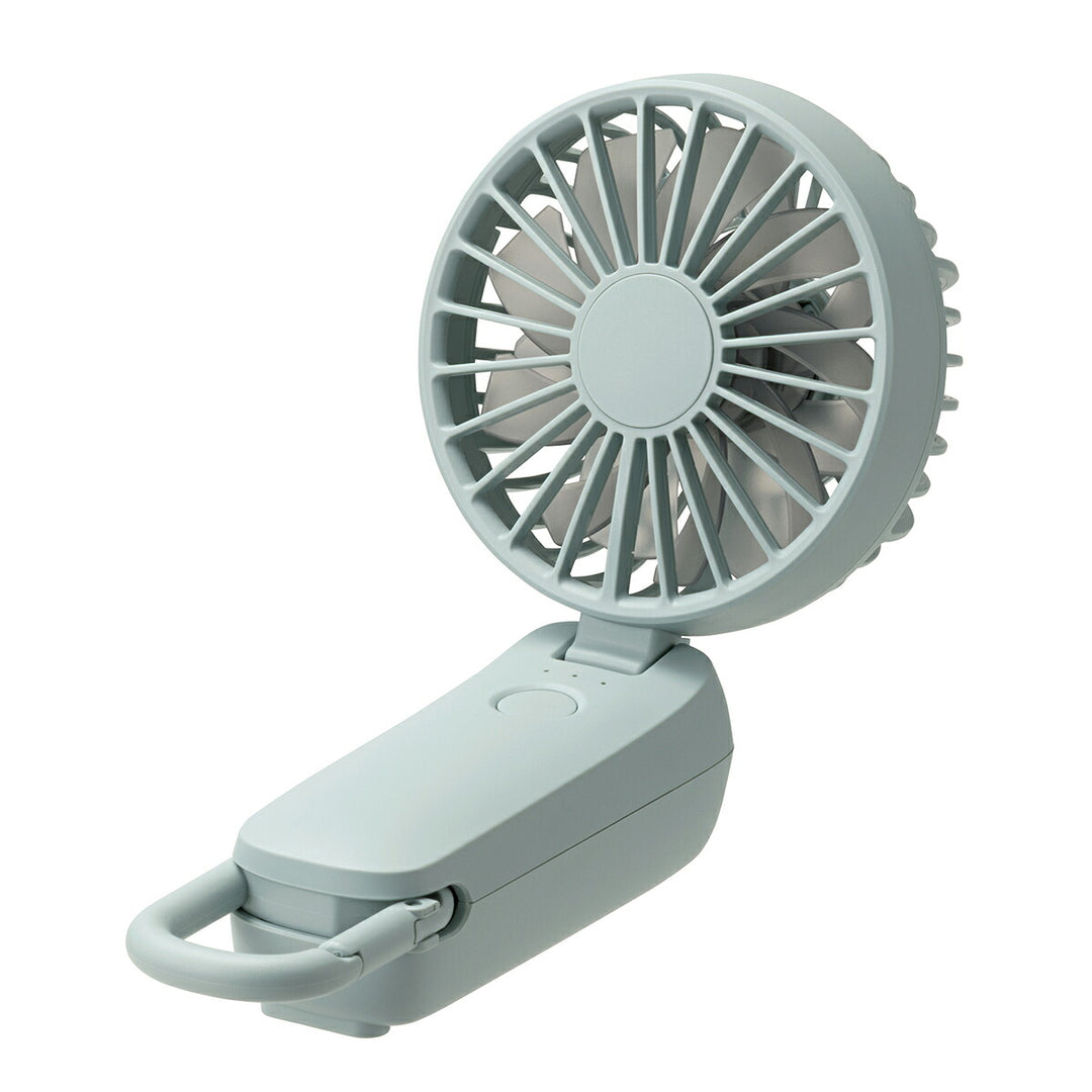 リズム ハンディファン 扇風機 大風量 3way カラビナ付き ブルー 静音 卓上 小型 Silky Wind Mobile 4 9ZF042RH04
