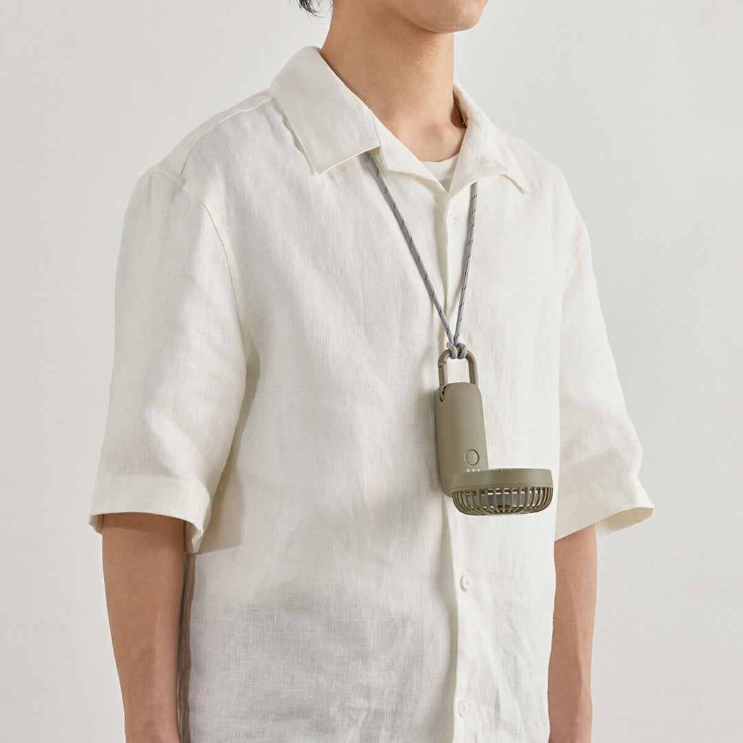 リズム ハンディファン 扇風機 大風量 3way カラビナ付き グリーン 静音 卓上 小型 Silky Wind Mobile 4 9ZF042RH05