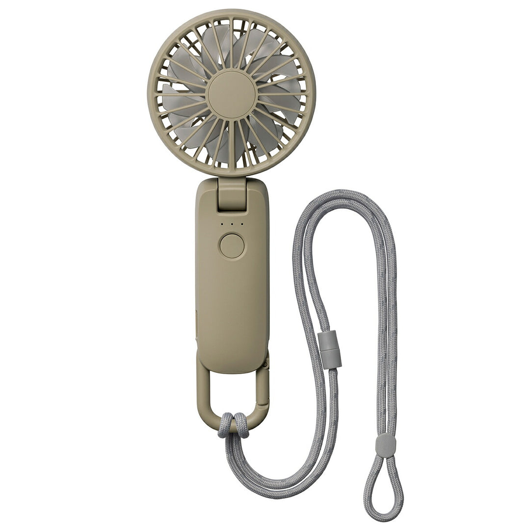 リズム ハンディファン 扇風機 大風量 3way カラビナ付き グリーン 静音 卓上 小型 Silky Wind Mobile 4 9ZF042RH05