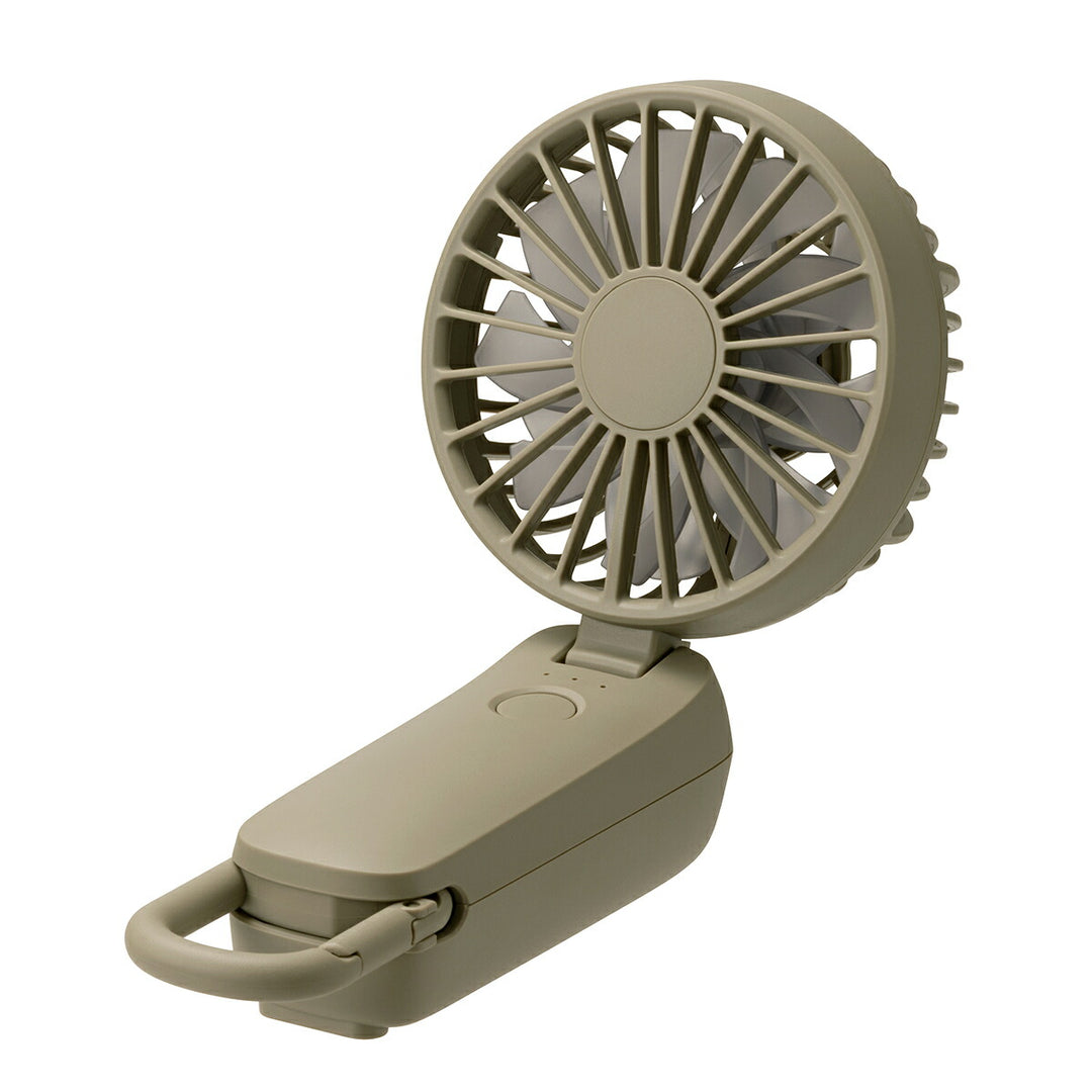 リズム ハンディファン 扇風機 大風量 3way カラビナ付き グリーン 静音 卓上 小型 Silky Wind Mobile 4 9ZF042RH05