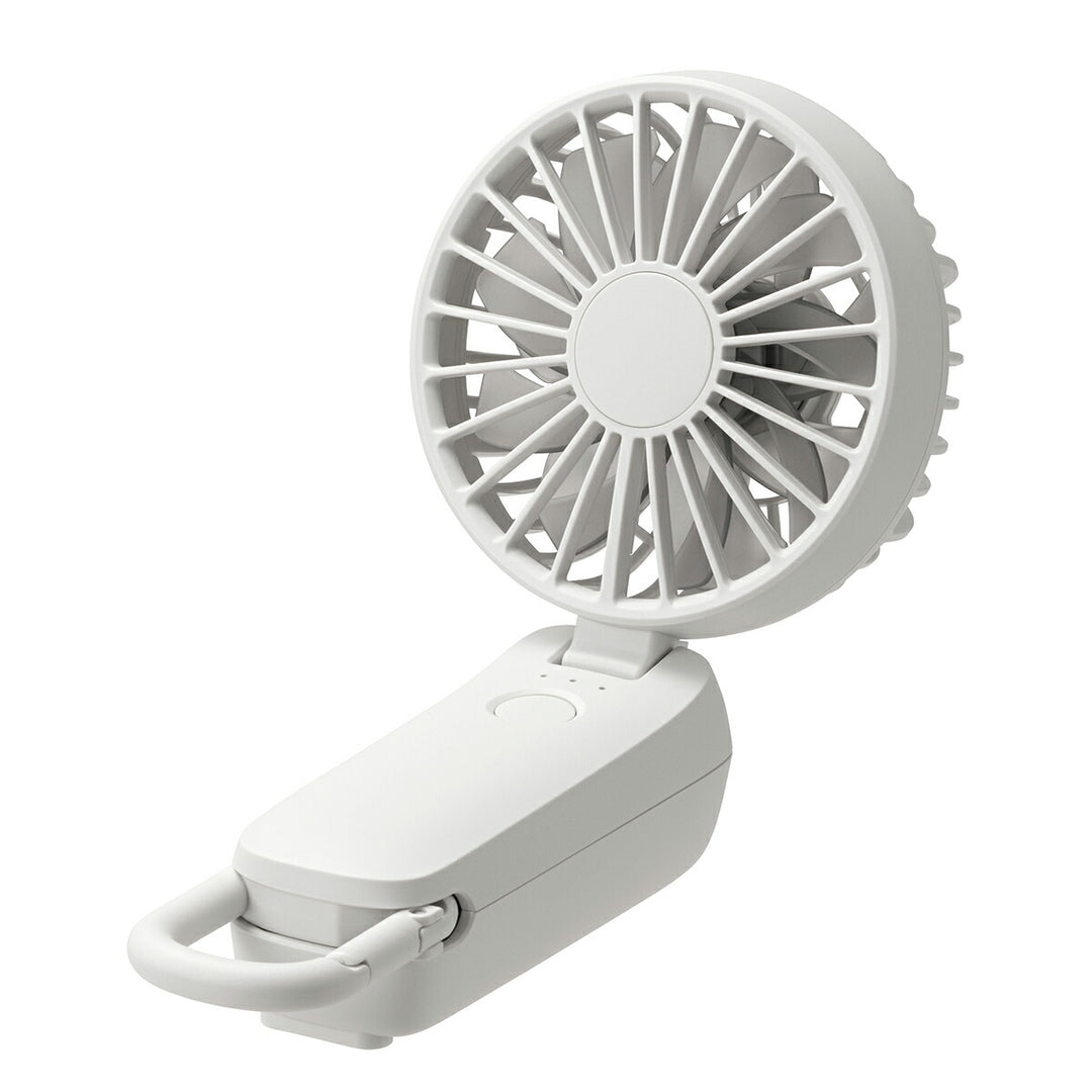 リズム ハンディファン 扇風機 大風量 3way カラビナ付き ライトグレー 静音 卓上 小型 Silky Wind Mobile 4 9ZF042RH08