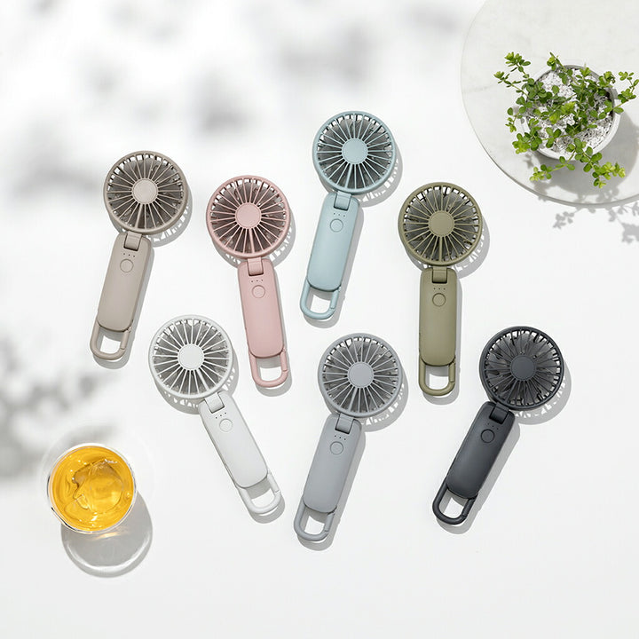 リズム ハンディファン 扇風機 大風量 3way カラビナ付き ピンク 静音 卓上 小型 Silky Wind Mobile 4 9ZF042RH13