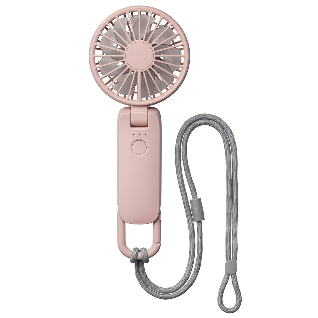 リズム ハンディファン 扇風機 大風量 3way カラビナ付き ピンク 静音 卓上 小型 Silky Wind Mobile 4 9ZF042RH13