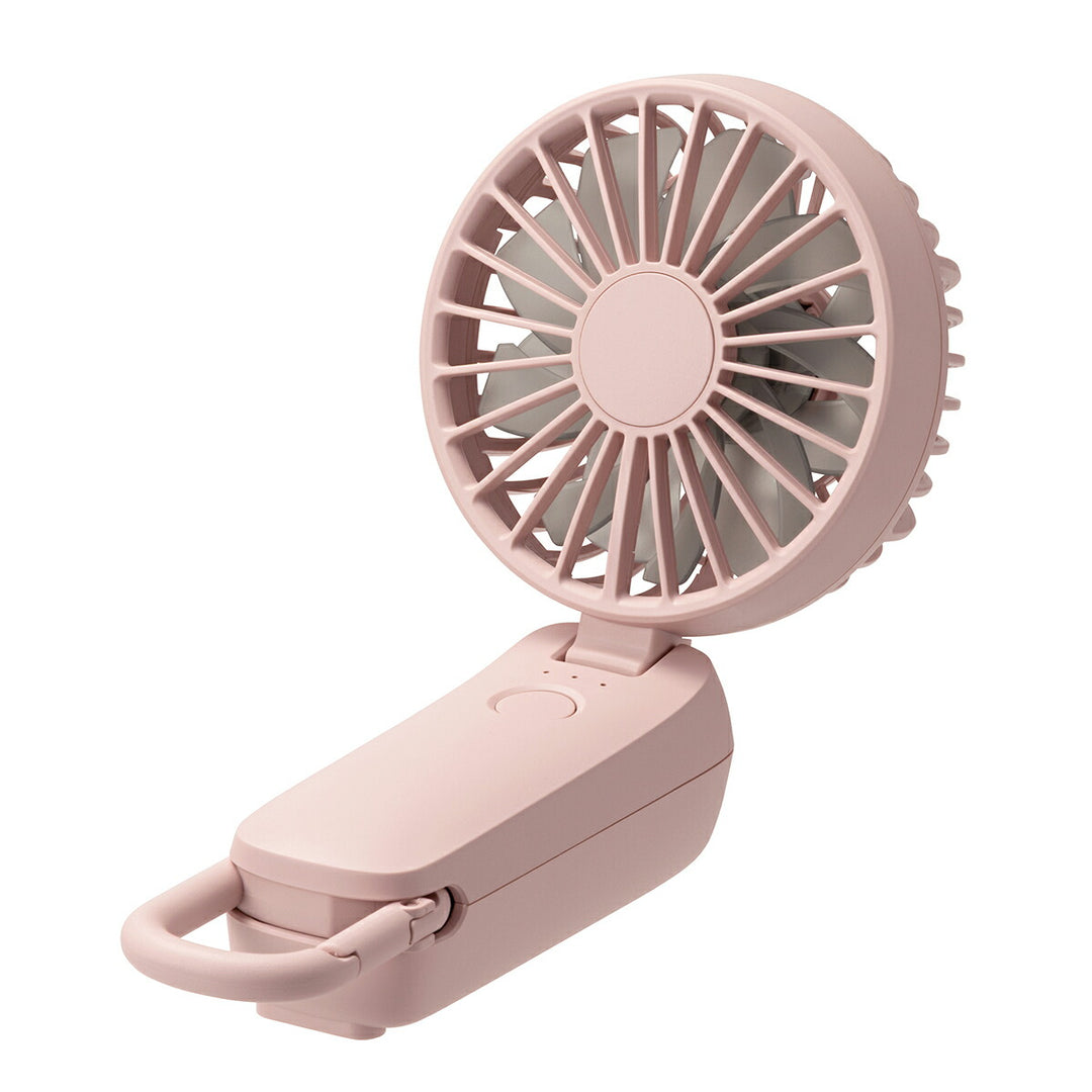リズム ハンディファン 扇風機 大風量 3way カラビナ付き ピンク 静音 卓上 小型 Silky Wind Mobile 4 9ZF042RH13