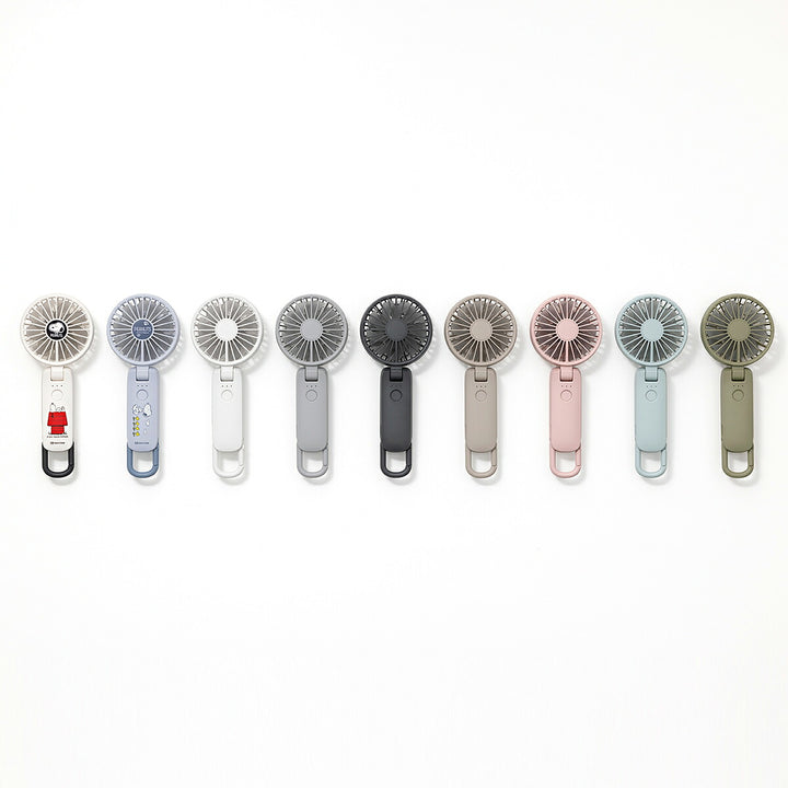 リズム ハンディファン 扇風機 大風量 3way カラビナ付き グレーベージュ 静音 卓上 小型 Silky Wind Mobile 4 9ZF042RH38