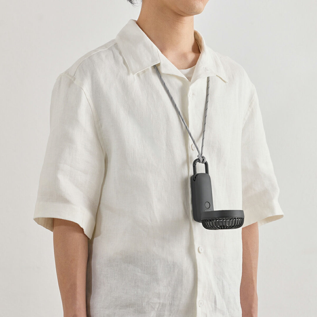 リズム ハンディファン 扇風機 大風量 3way カラビナ付き ダークグレー 静音 卓上 小型 Silky Wind Mobile 4 9ZF042RH82