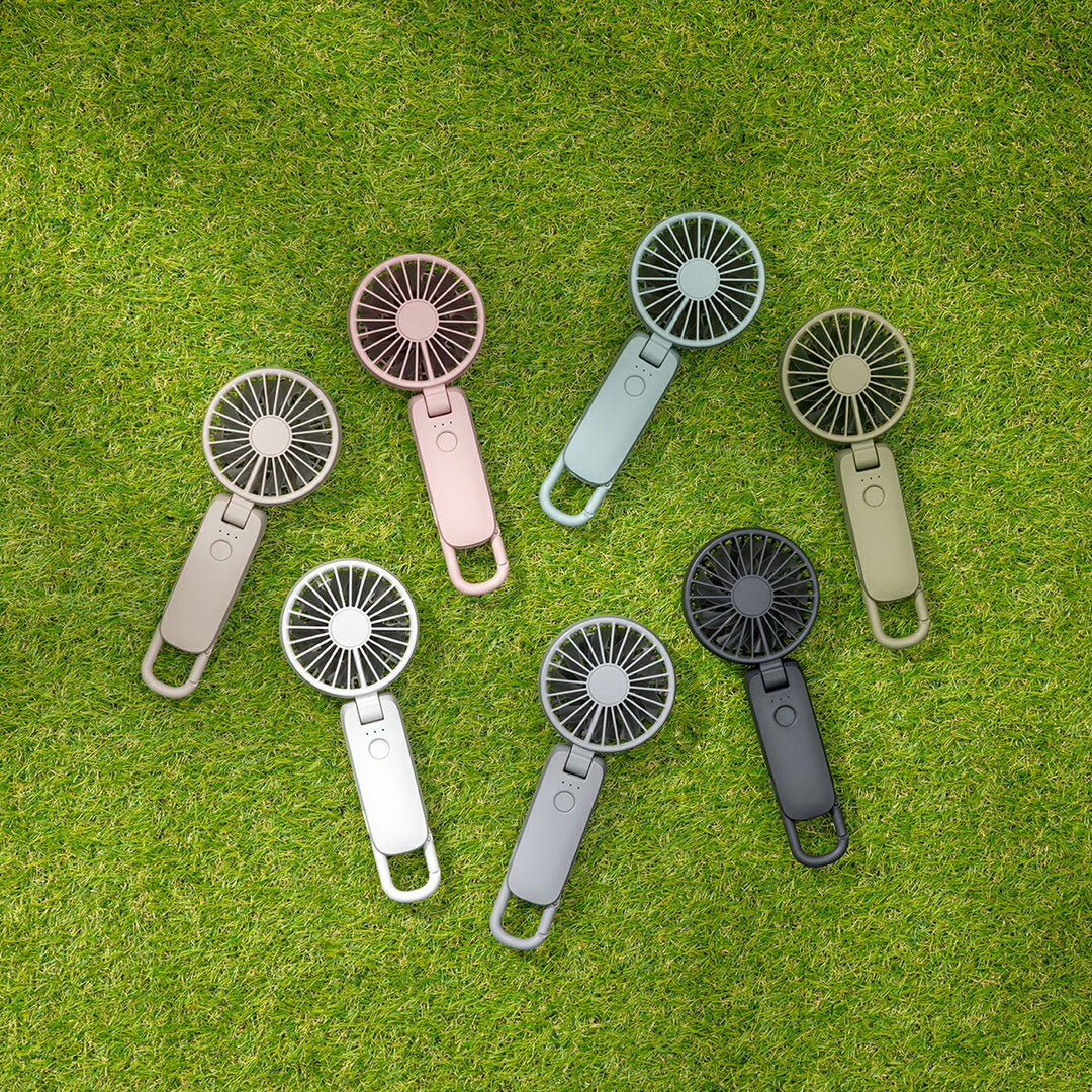 リズム ハンディファン 扇風機 大風量 3way カラビナ付き ダークグレー 静音 卓上 小型 Silky Wind Mobile 4 9ZF042RH82