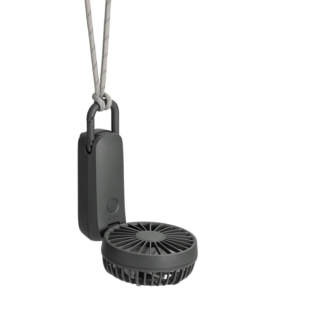 リズム ハンディファン 扇風機 大風量 3way カラビナ付き ダークグレー 静音 卓上 小型 Silky Wind Mobile 4 9ZF042RH82