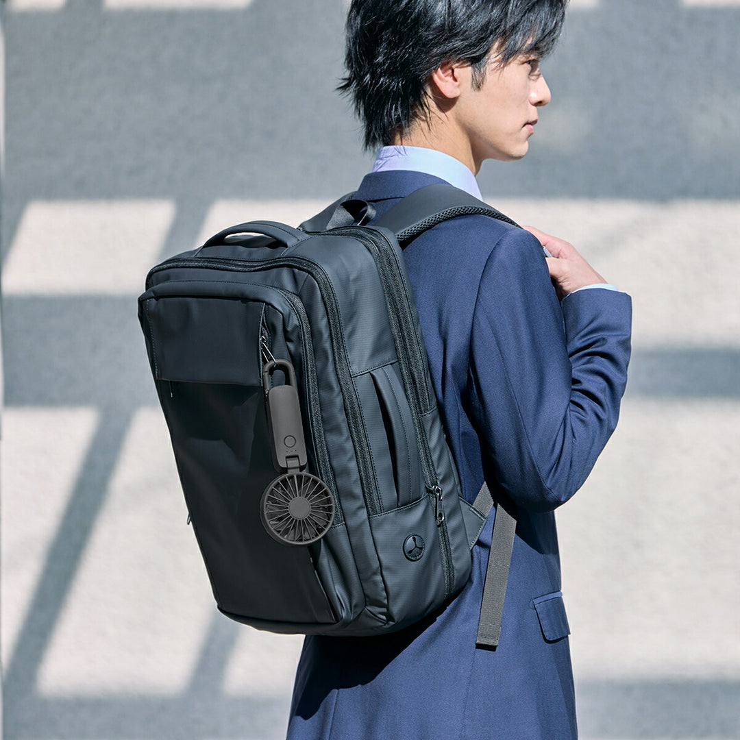 リズム ハンディファン 扇風機 大風量 3way カラビナ付き ダークグレー 静音 卓上 小型 Silky Wind Mobile 4 9ZF042RH82