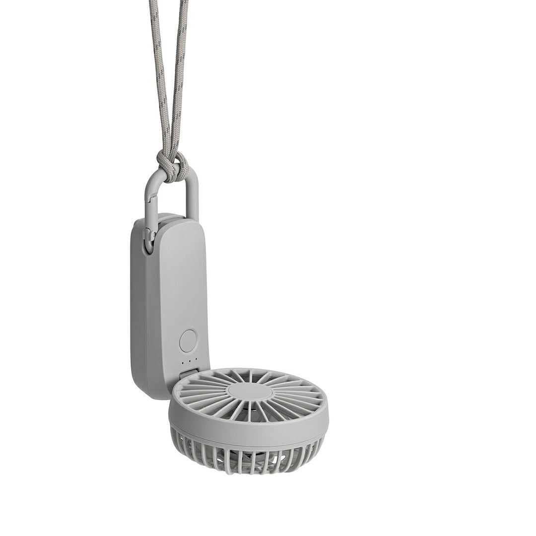 リズム ハンディファン 扇風機 大風量 3way カラビナ付き ミディアムグレー 静音 卓上 小型 Silky Wind Mobile 4 9ZF042RH84