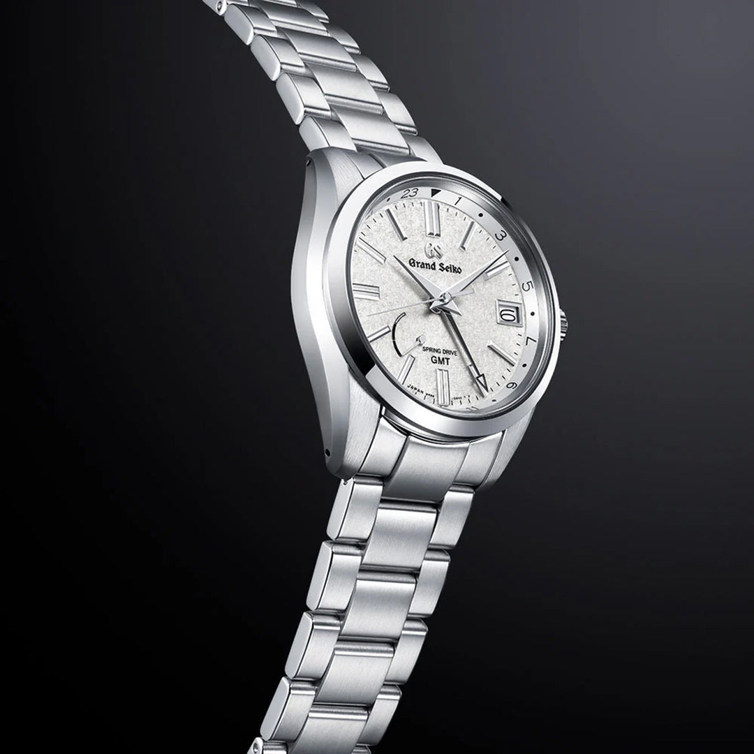 グランドセイコー スプリングドライブ 9R GMTモデル SBGE279 メンズ 型打ち模様ダイヤル ホワイト 9R66