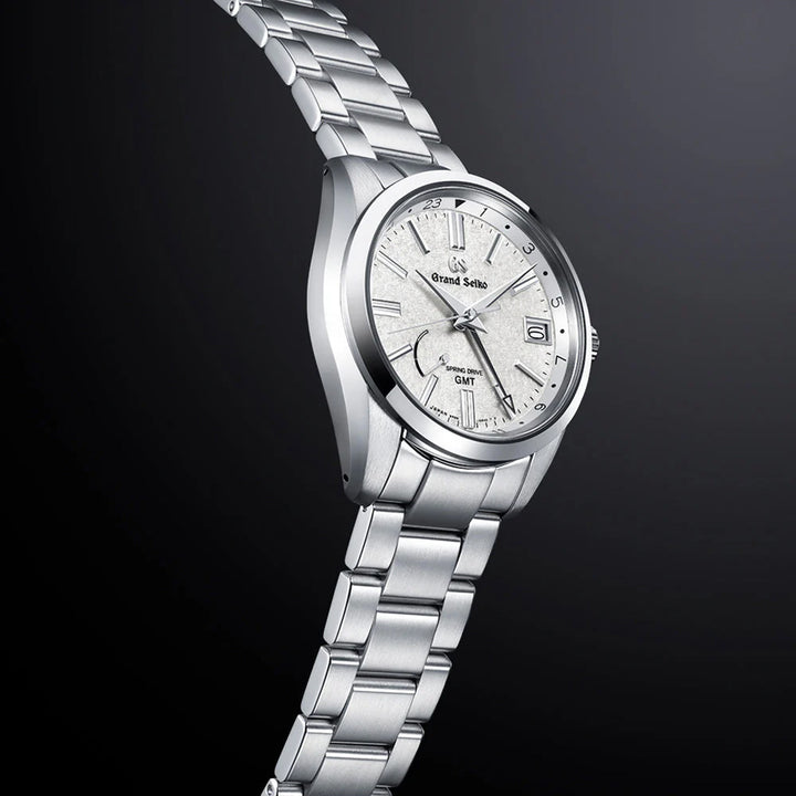 グランドセイコー スプリングドライブ 9R GMTモデル SBGE279 メンズ 型打ち模様ダイヤル ホワイト 9R66