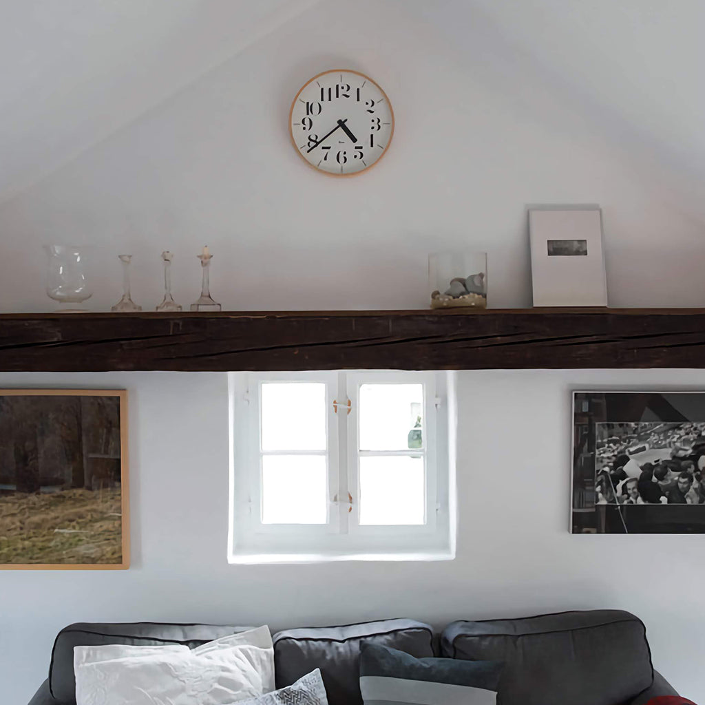 リキ クロック 電波 掛時計 スイープセコンド ナチュラル グッドデザイン賞受賞 ユニバーサル時計 WR08-27 タカタレムノス