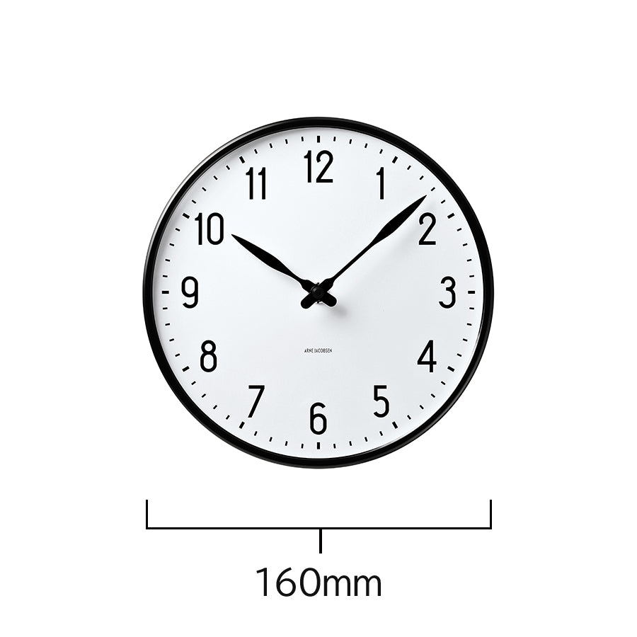 アルネヤコブセン ステーション 160mm 掛時計 ウォールクロック AJ43623 インテリア アラビア数字