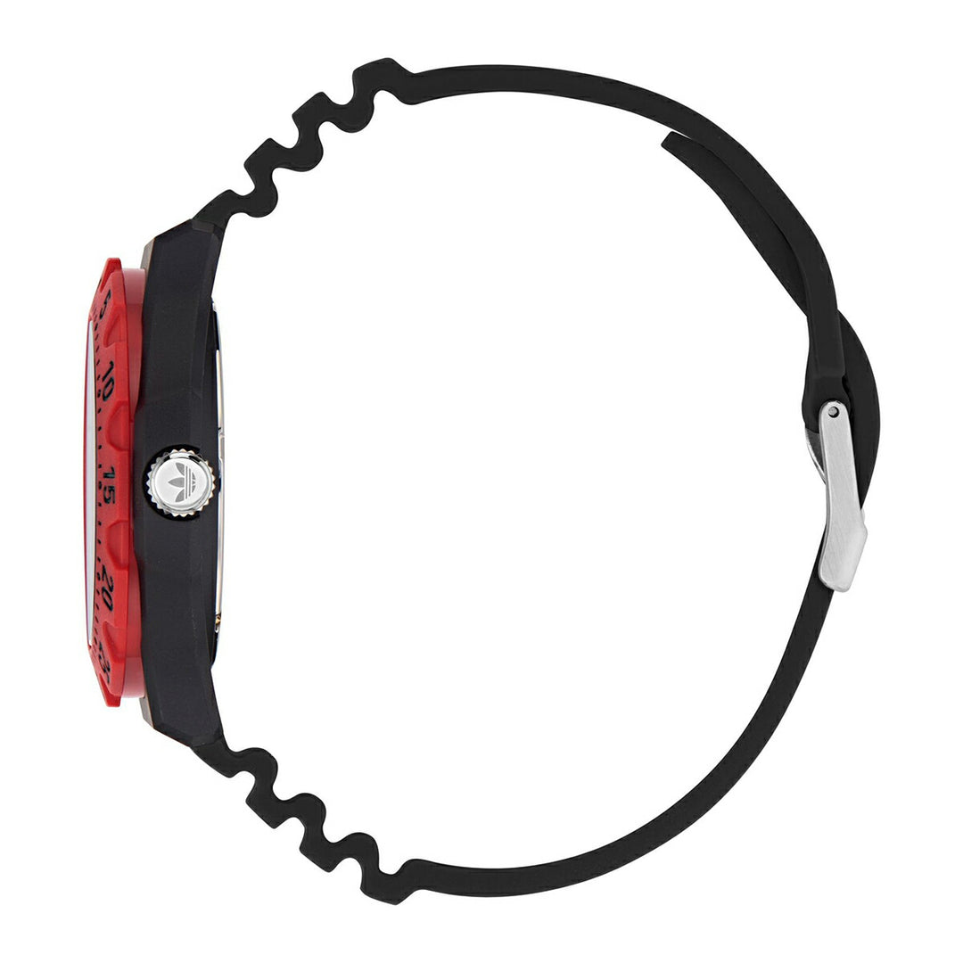 アディダス ストリート ディスカバラー ツー レッド×ブラック AOSY25514 メンズ クオーツ 電池式 樹脂バンド