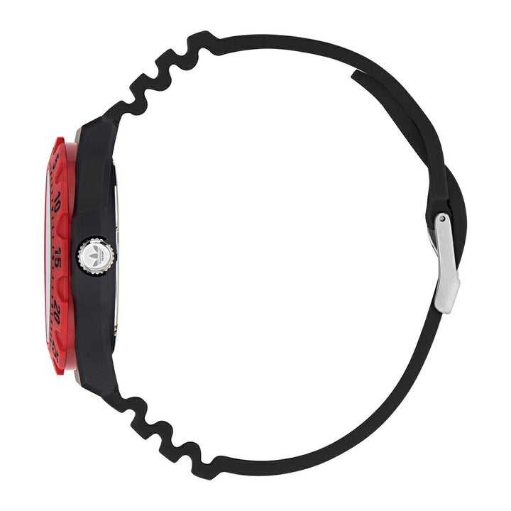 アディダス ストリート ディスカバラー ツー レッド×ブラック AOSY25514 メンズ クオーツ 電池式 樹脂バンド