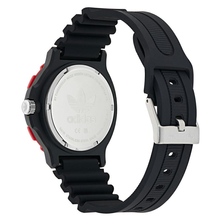 アディダス ストリート ディスカバラー ツー レッド×ブラック AOSY25514 メンズ クオーツ 電池式 樹脂バンド